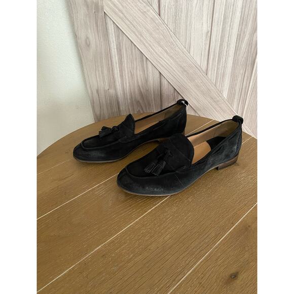 NWT Silvano Sassetti black tassel loafer UK 8